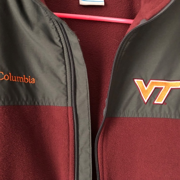 Virginia Tech Hokies Columbia Fleece Coat Jacket - Picture 4 of 4